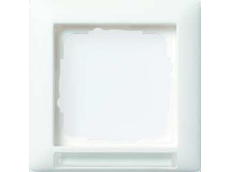 1St. Gira 109103 Abdeckrahmen 1fach mit Beschriftungsfeld Standard 55 Reinweiß glänzend