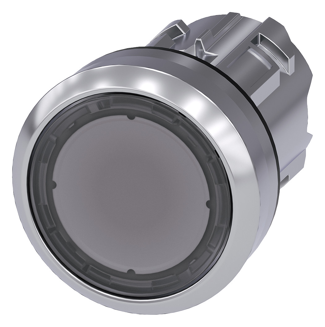 1St. Siemens 3SU1051-0AB70-0AA0 Drucktaster, beleuchtet, 22mm, rund, Met