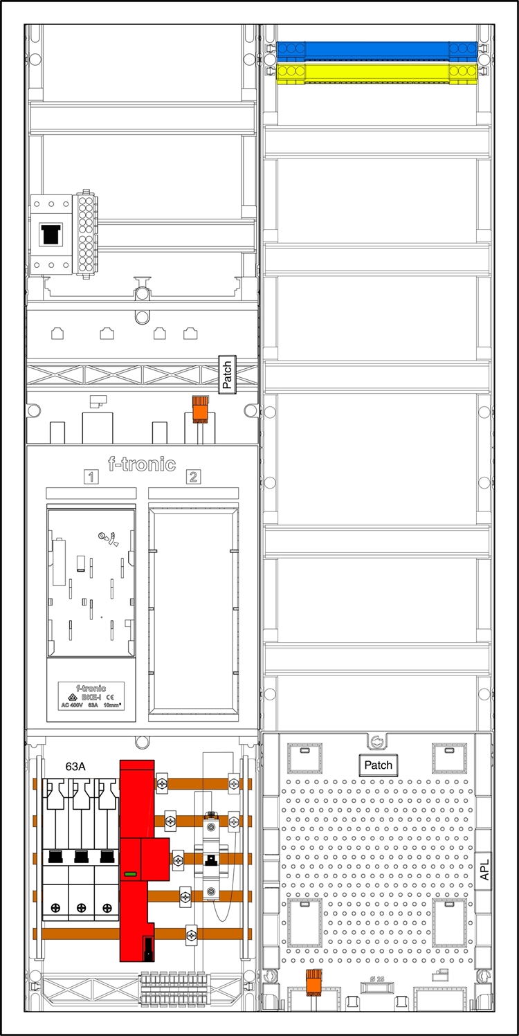 1St. F-Tronic EHZ721APZODS63B6ÜSHP EHZ721APZODS63B6ÜSHP, 1ZP,1R, 1 VAPZ inkl. APL, SLS 63A, HSP, ÜSS, SPVGB6, 2 PPV, 1 PL150 7195160