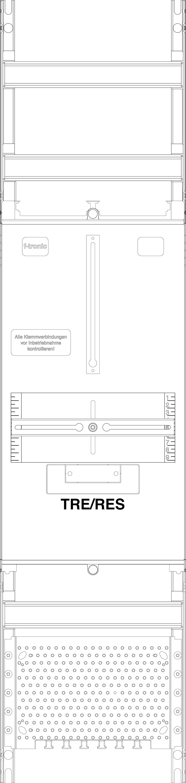 1St. F-Tronic TRE11APZO Tariffeld TRE11APZO, 1-feldrig, H=1050mm, APZ-Platz ohne, APL-Set 7141613