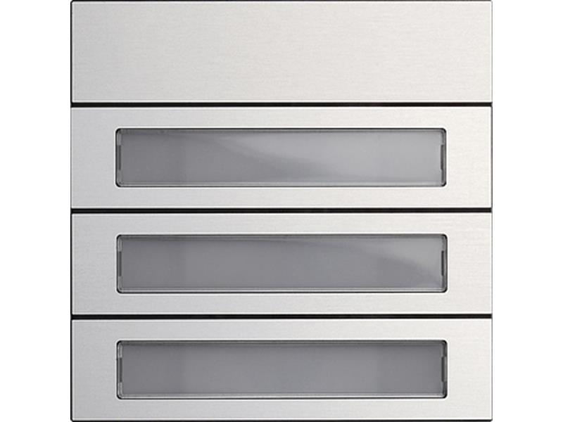 1St. Gira 5533926 Ruftastenmodul 3fach System 106 Aluminium