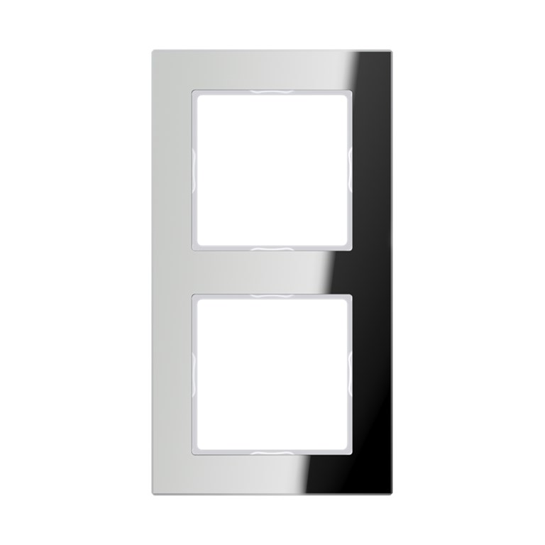 1St. Jung AC 582 GL SI Glasrahmen 2fach 84 x 155 mm AC582GLSI