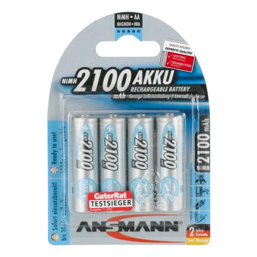 1St. ANSMANN 4 Mignon AA NiMH Akku 2100mAh