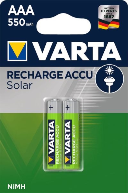 10St. Varta Solar Accu AAA Micro 56733101402 56733 2er 56733101402