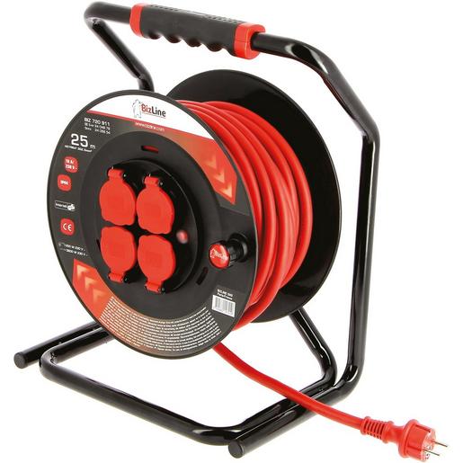 1St. Bizline BIZ 720911 Profi-Kabelrolle extra 25 m Steckertyp F