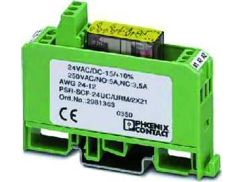 1St. Phoenix PSR-SCF- 24UC/URM/2X21 Sicheres Koppelrelais mit zwangsgeführten Kontakten 2 Wechslerkontakte 1-kan