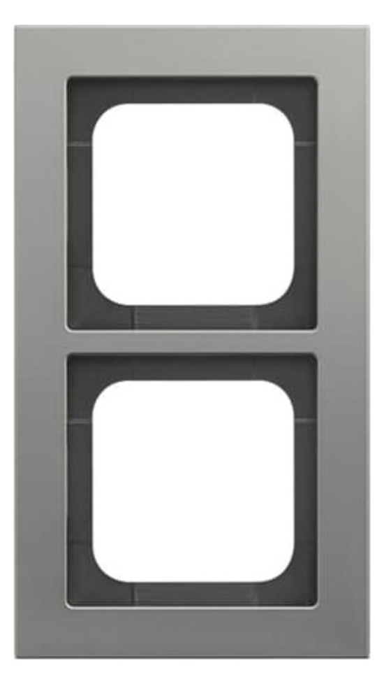 1St. Busch-Jaeger 1722-270 2-fach Rahmen Busch-axcent platin