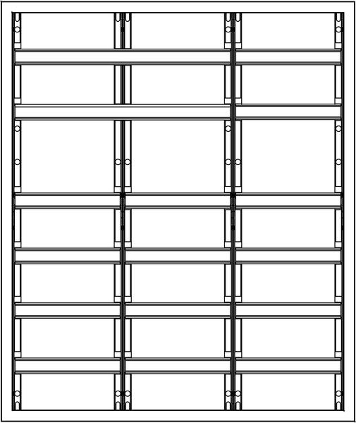 1St. F-Tronic VS3-6-RK Verteilerschrank VS3-6-RK, 3-feldrig, 6r, Reihenklemmen, 950x800x210mm 7110715