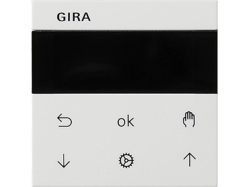 1St. Gira 536603 S3000 Jalousie- und Schaltuhr Display System 55 Reinweiß glänzend