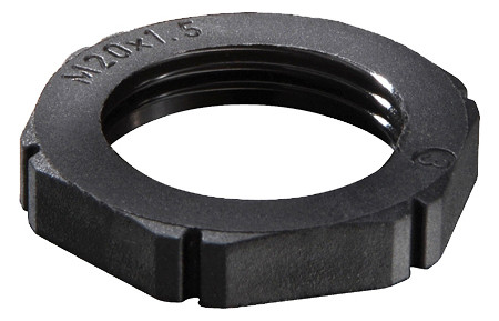 100St. Wiska 10061783 Kunststoffgegenmutter M25 RAL 9005 EMUG 25