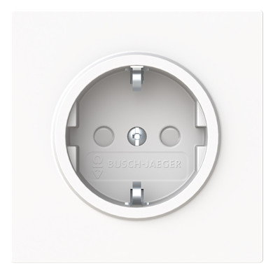 1St. Busch-Jaeger 20 EUCB-44M SCHUKO® Steckdose Safety+ studioweiß matt Busch-art linear® studioweiß matt 2CKA002013A5490