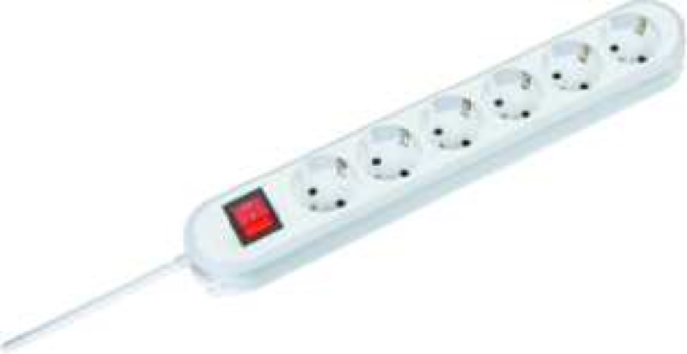 1,5m Bachmann 381.150K Tischsteckdose mit Schalter 6-fach