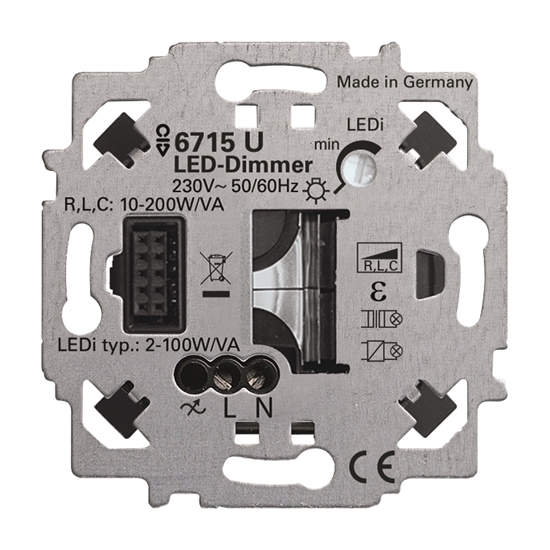 1St. Busch-Jaeger 6715 U LED-Dimmer-Einsatz ZigBee Light Link, Zum Schalten und Dimmen elektrischer Lasten per Funk. Bus