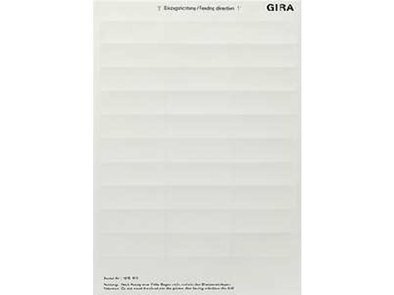 1St. Gira 2875112 Beschriftungsbögen 23,7 x 66,3 mm Zubehör Reinweiß