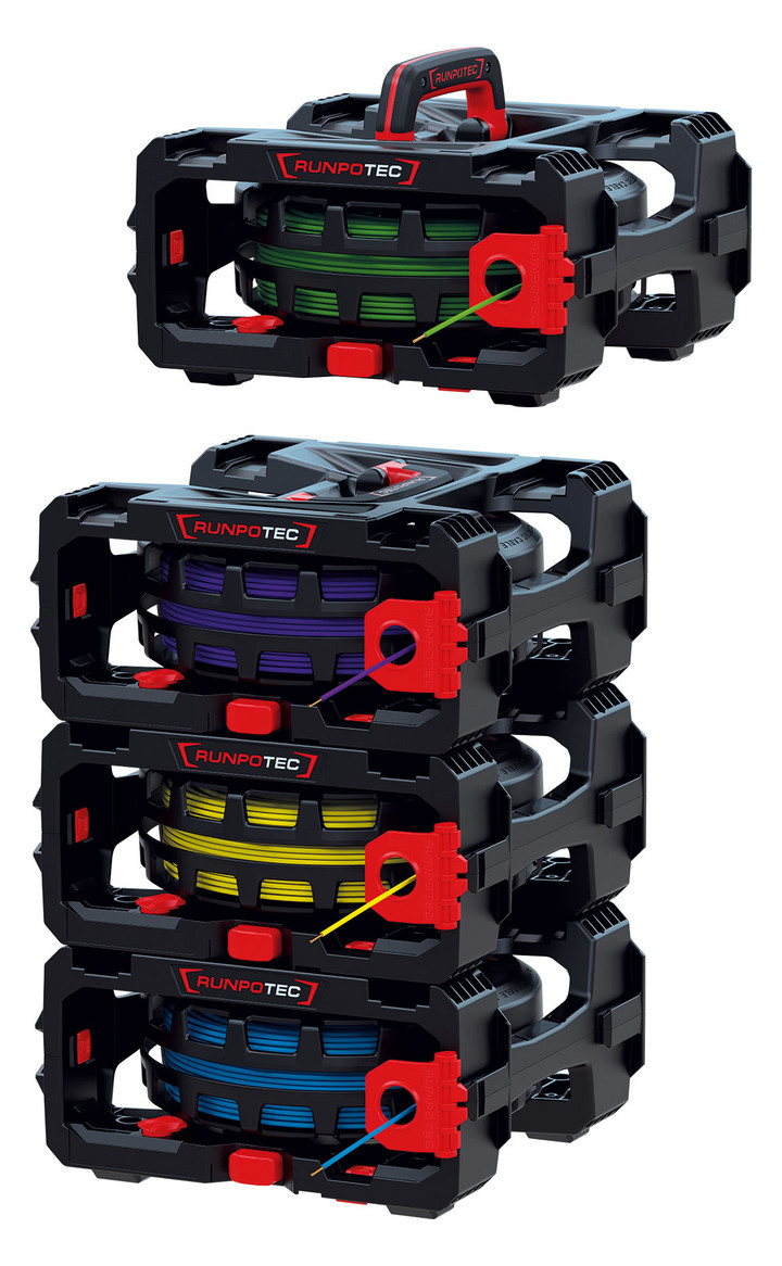 1St. RUNPOTEC 10216 CB 260 Cable Box-Einzeladerabroller, 4 B