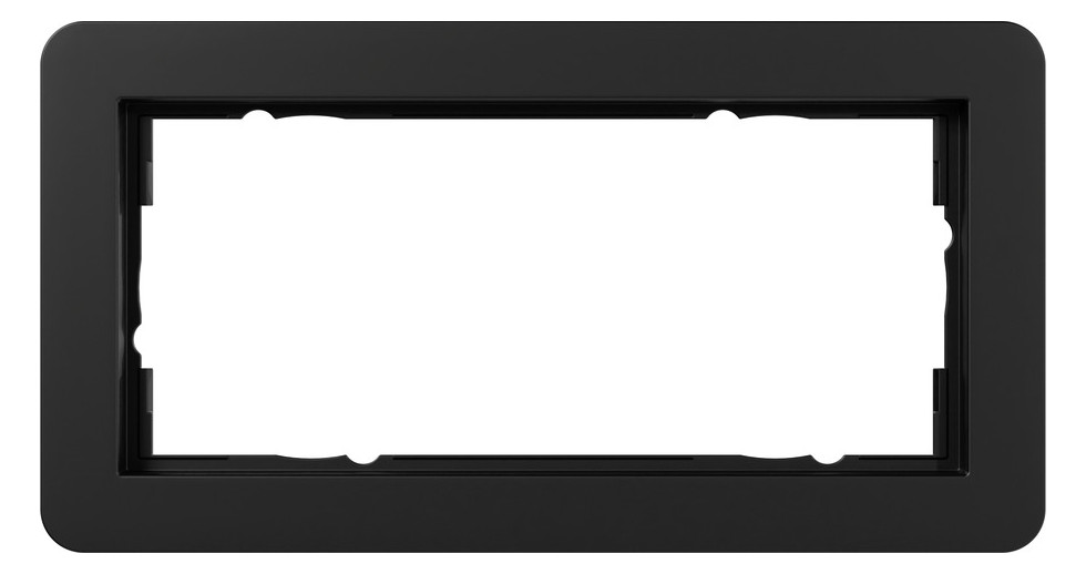 1St. Gira 1002153 Abdeckrahmen 2f o.M. Gira E1 Schwarz m