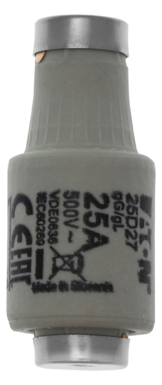 5St. EATON Sicherungseinsatz, Niederspannung 25D27 FUSE-D2 25A T GL/GG 500VAC E27