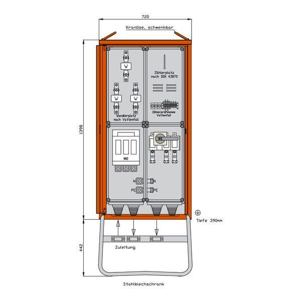 1St. Walther Anschlussschrank 173 WA0031B kVA/1 Abgang