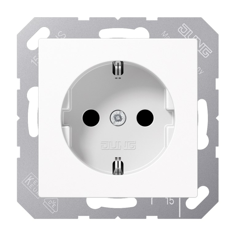 1St. Jung ABA1520WW Schuko-Steckdose 16A  250V antibakteriell ABA 1520 WW