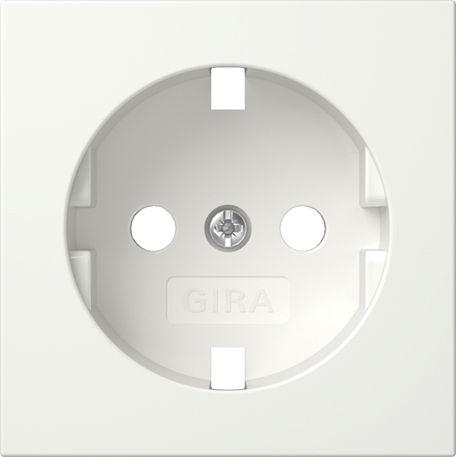 1St. Gira 492027 Abdeckung für Steckdose 16A 250V, Reinweiß seidenmatt