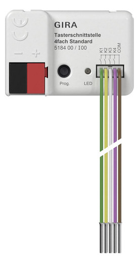 1St. Gira 518400 Tasterschnittst. 4f Standard KNX Secure