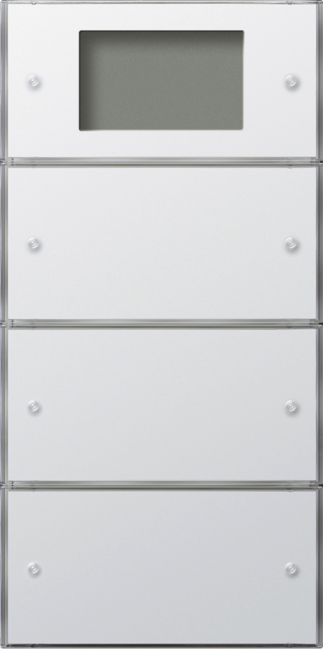 1St. Gira 2043112 KNX Tastsens.3 Plus 3fach (1+2) Flächenschalter Reinweiß