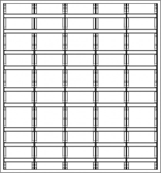 1St. F-Tronic VS5-9-RK Verteilerschrank VS5-9-RK, 5-feldrig, 9r, Reihenklemmen, 1400x1300x210mm 7110732