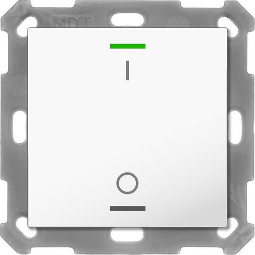 1St. MDT Taster Light 1-fach BE-TAL55T1.B1 RGBW Temperatursensor reinweiß glänzend