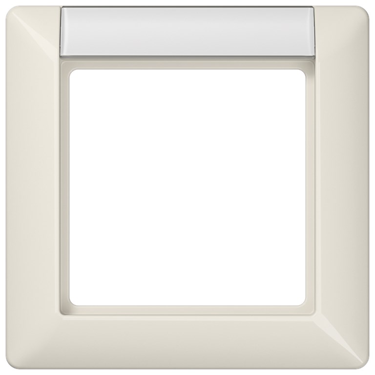 1St. Jung AS581NA Rahmen 1fach Schriftfeld für waagerechte und senkrechte Kombination AS 581 NA