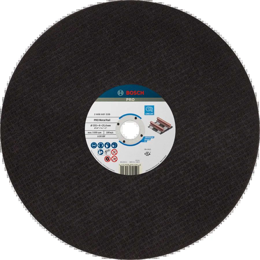 1St. Bosch Pro Metal Rail Gebundene Trennscheibe, 355x4x25.4 mm