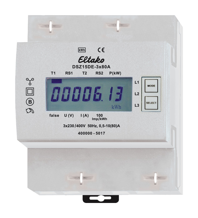 1St. Eltako DSZ15DE-3x80A Drehstromzähler 28380615...