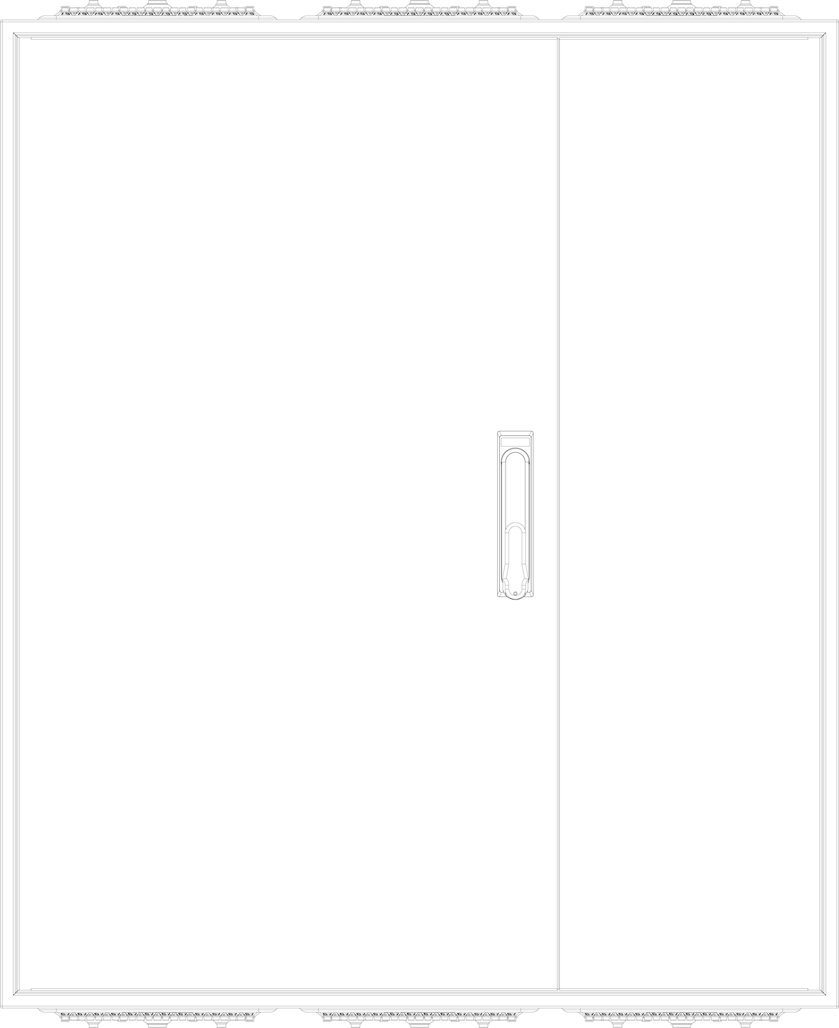 1St. F-Tronic ZF093 Leergehäuse ZF093, IP54, H=950mm, B=800mm 7120523