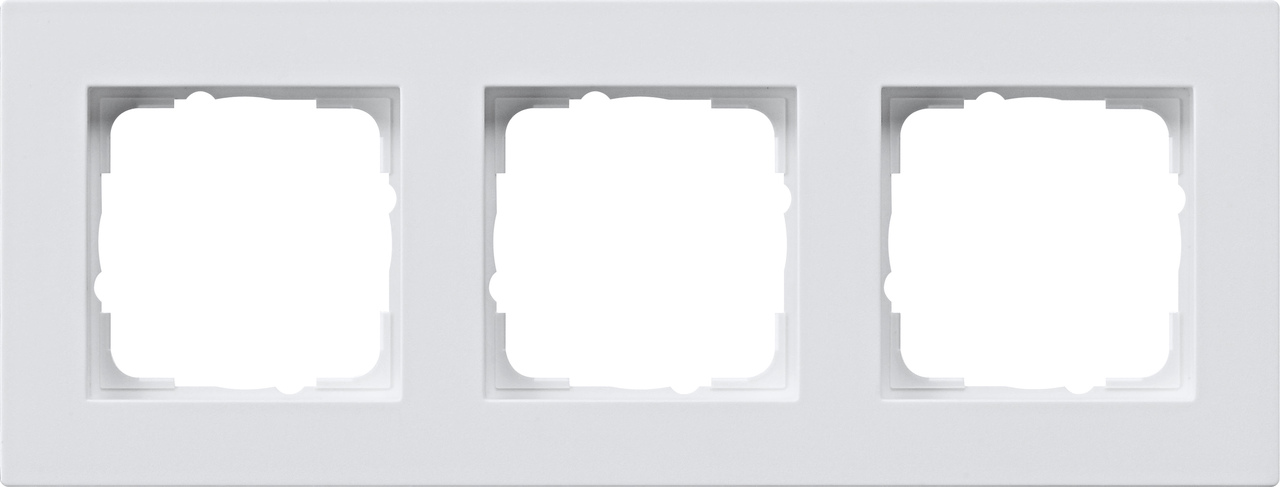 1St. Gira 0213225 Abdeckrahmen 3f flach Gira E2 Reinweiß m