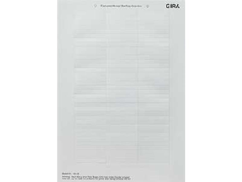 1St. Gira 145500 Beschriftungsbögen 51,2 x 7 mm Zubehör