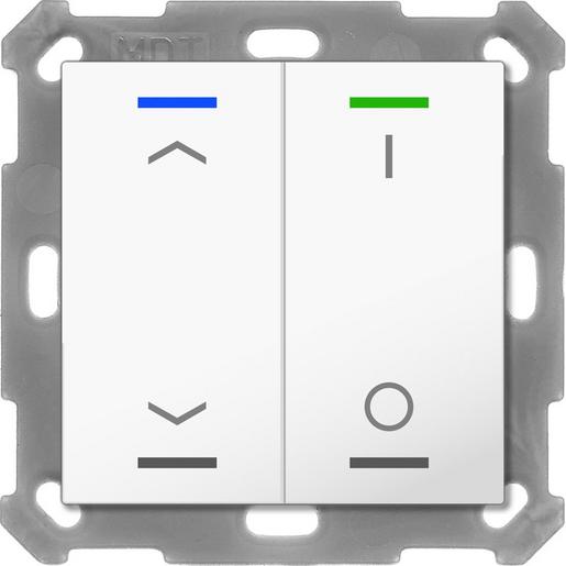 1St. MDT Taster Light 2-fach BE-TAL5502.C1 RGBW reinweiß glänzend