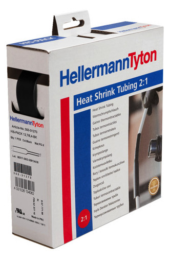 1St. Hellermann Tyton HIS-PACK-12.7/6.4-PO Warmschrumpfschlauch 2:1 HIS-Pack-12,7/6