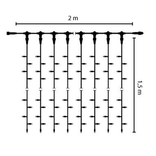 1St. Scharnberger+Hasenbein 58201 LED-Drape Lite 300, 2x1,5m, 230V 35W Out
