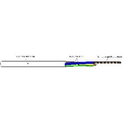 50m H03VV-F 2x0,75 PVC-Schlauchleitung Weiss 2G0,75