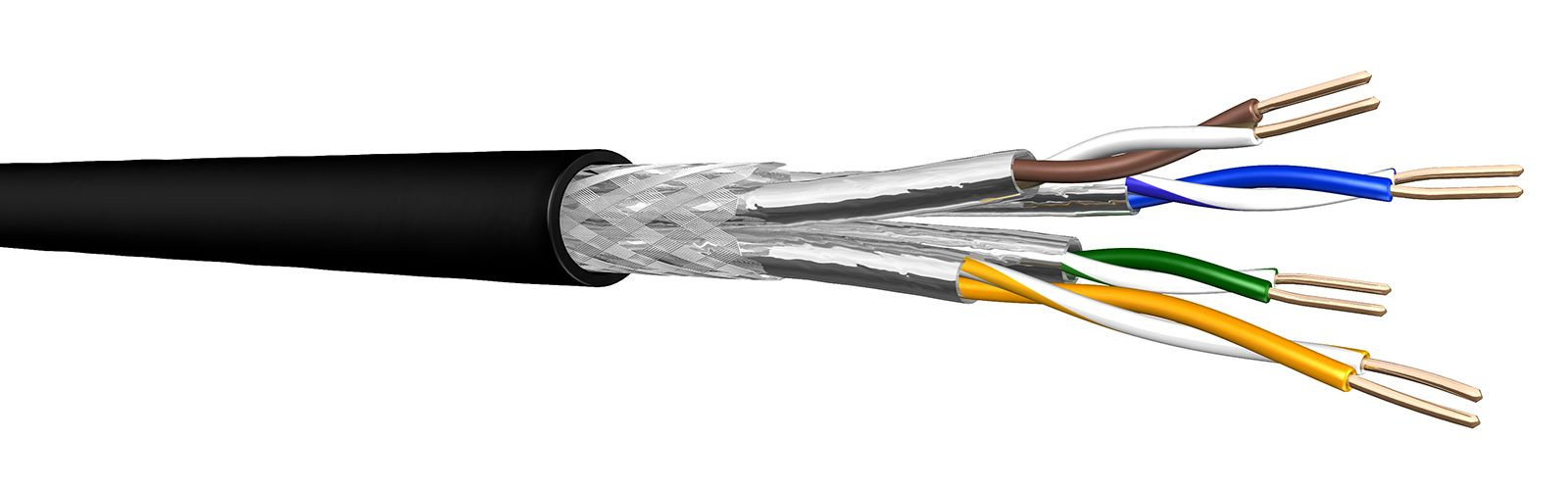 1000m Draka UCLR22 AWG22 4P S/FTP Cat.7 10GbIt schw.