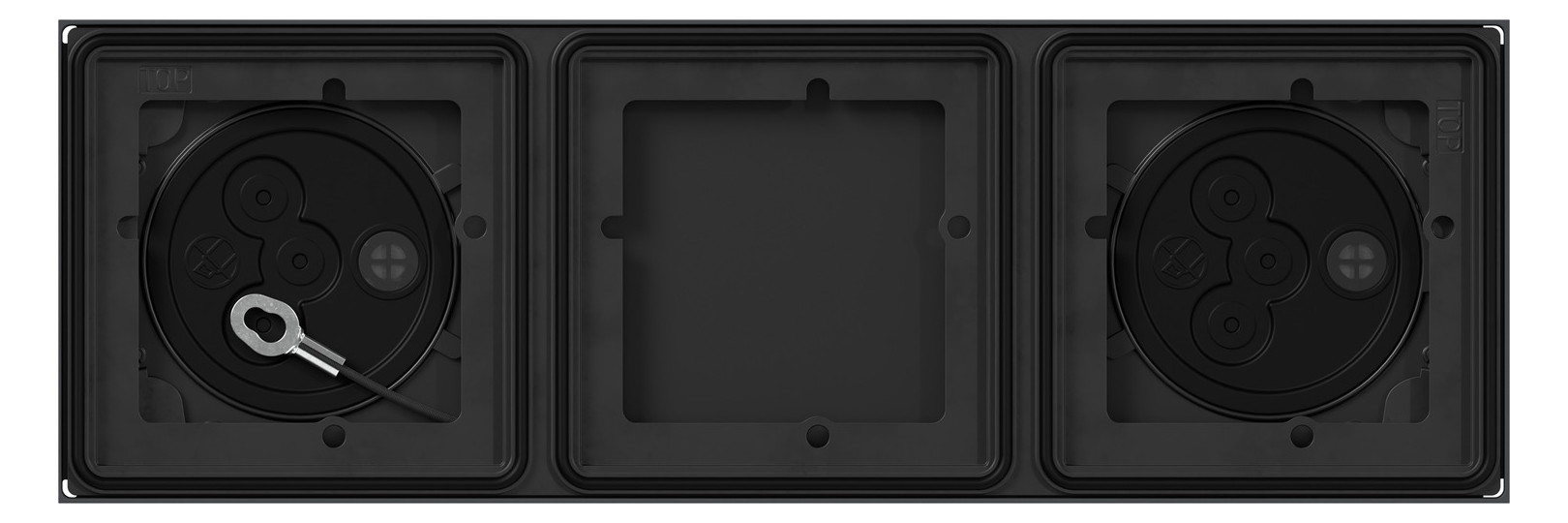 1St. Gira Gehäuse 3f flächenbündig 551300 System 106