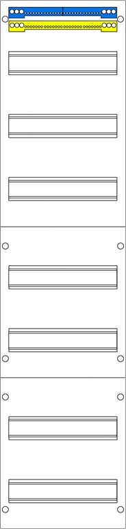 1St. F-Tronic V17 Verteilerfeld 1-feldrig, 7r, H=1050mm, V17 7120131...