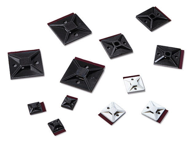 100St. Hellermann Tyton MB5APT-I-PA66-BK (10 Befestigungssockel 38x38 MB5APT Schwarz