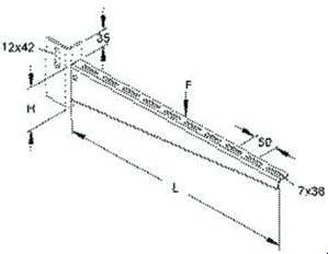 1St. Niedax KTU 500 Ausleger 80X510MM KTU500