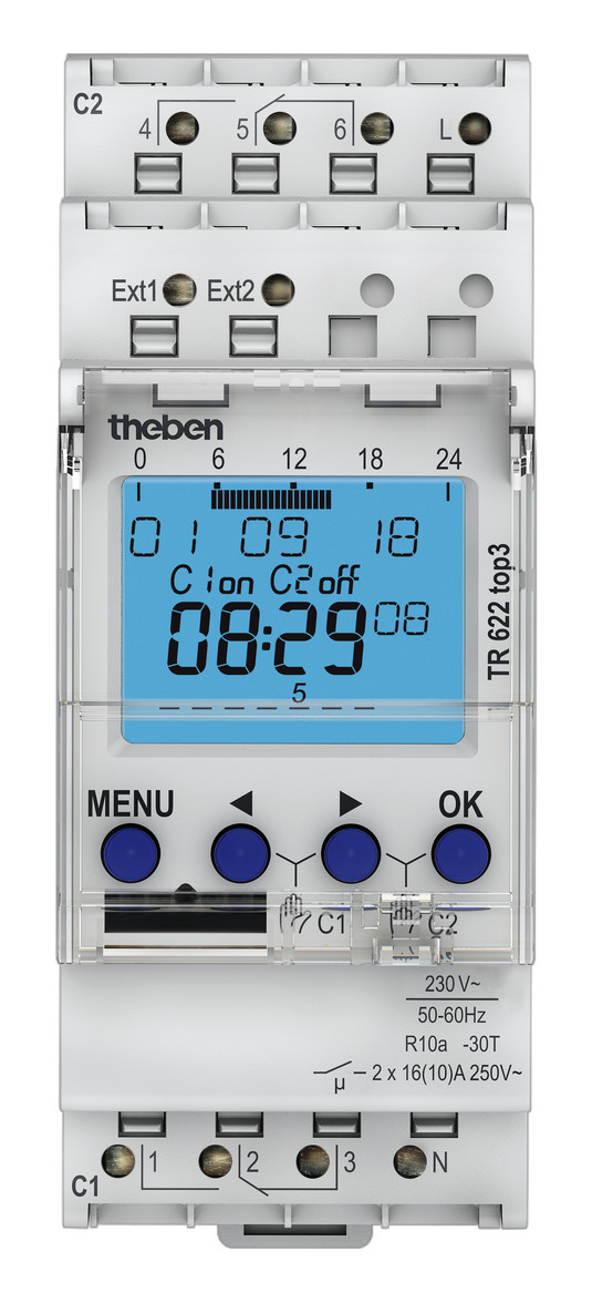 1St. Theben 6220130 Digitale Zeitschaltuhr, Wochenprogramm, 2 Kanäle, App-Programmierung möglich TR 622 top3 1St. Theben 6220130 Digitale Zeitschaltuhr, Wochenprogramm, 2 Kanäle, App-Programmierung möglich TR 622 top3
