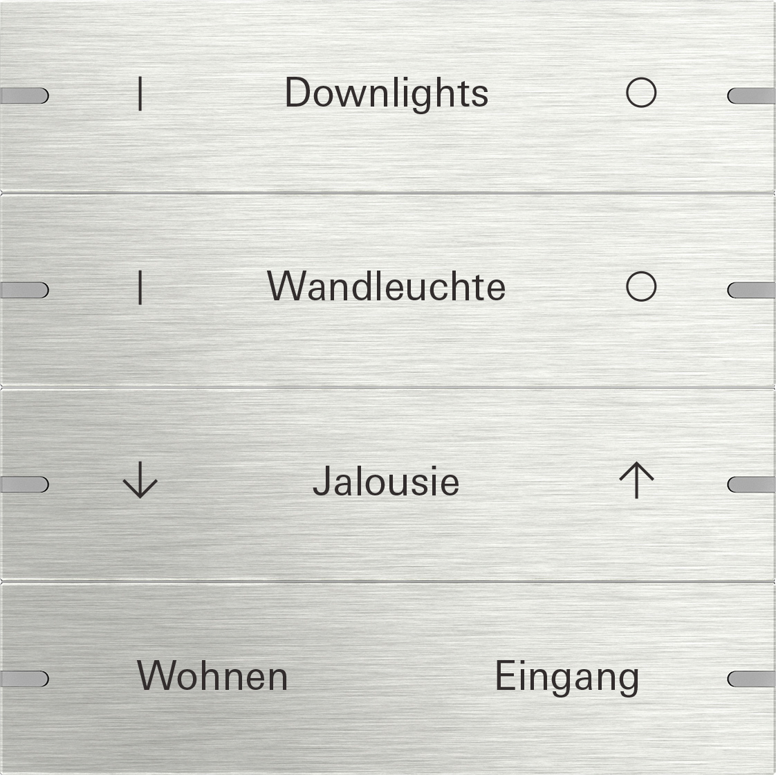 1St. Gira 5034219 Wippenset 4f indiv. Tastsens.4 TS4 Edelstahl