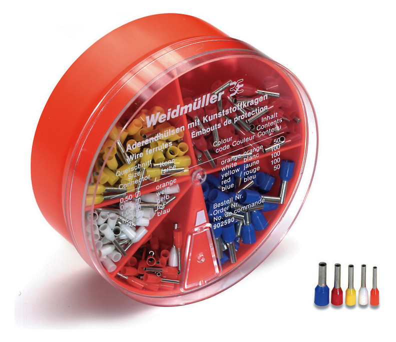 1St. Weidmüller 9025430000 Sortiment (Aderendhülsen), Crimpbereich, min.: 0.5 mm², Crimpbereich, max.: 2.5 mm², Farbcode