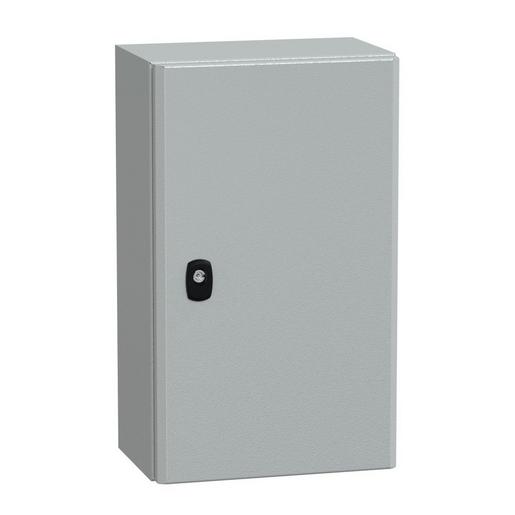 1St. Schneider Electric NSYS3D5320P Spacial S3D Volltür mit Montageplatte H500xB300xT200 IP66 IK10 RAL7035.