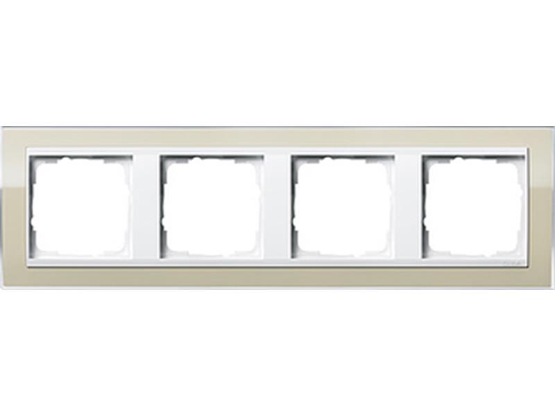 1St. Gira 0214773 Rahmen 4fach für Reinweiß Gira Event Klar Sand