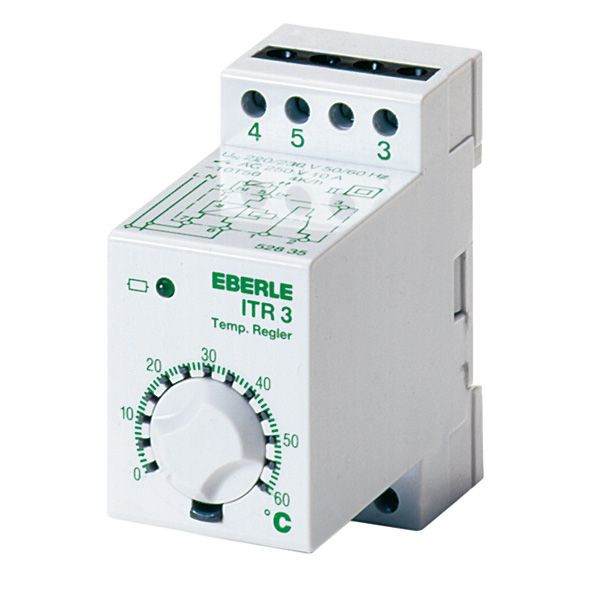 1St. Eberle ITR-3 60 Temperaturregler auf Tragschiene 060C, AC 230V, 1We, pot.frei, 10 A 587470259900