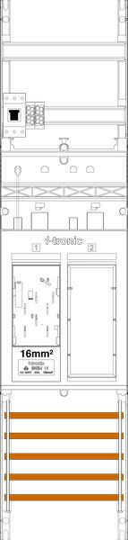 1St. F-Tronic ER6DS-16-HSP Zählerfeld ER6DS-16-HSP, 1-feldrig,H=1050mm 1-eHZ 16mm², mit DS, 1 HSP, 1 Res. 7141204